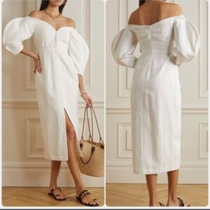 Mara Hoffman White Off-Shoulder Dress